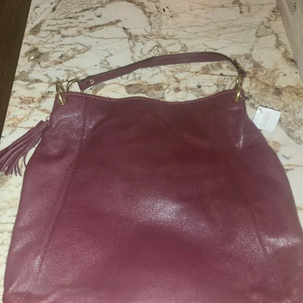 NWT Coach Burgundy Leopard Haircalf Leather Turnlock Large Hobo Shoulder Purse - Picture 13 of 13